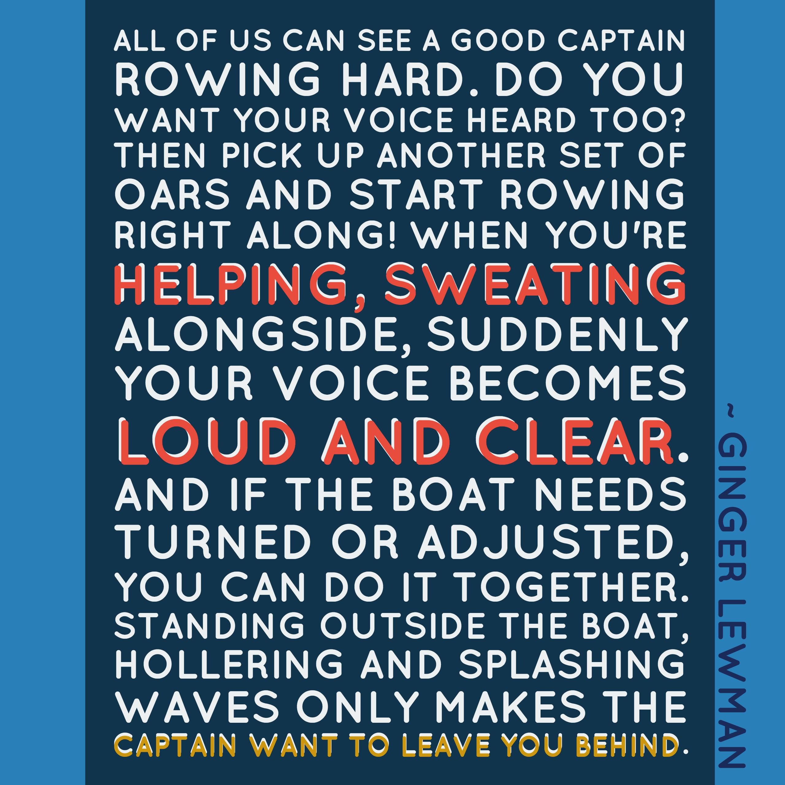 On Getting the Things You Want to Happen from Within